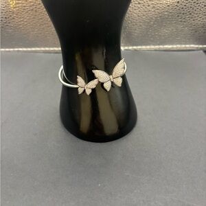 Elegant Sterling Silver Butterfly Bracelet